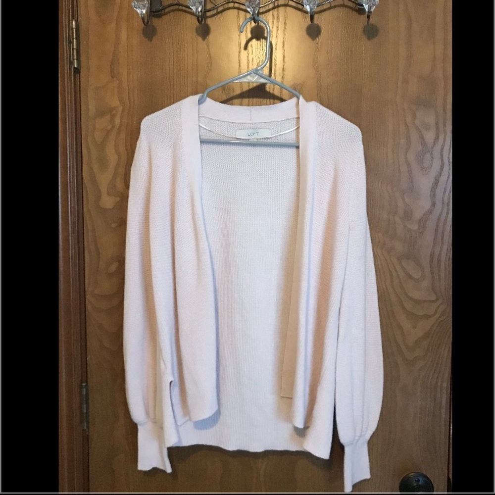 loft pink cardigan